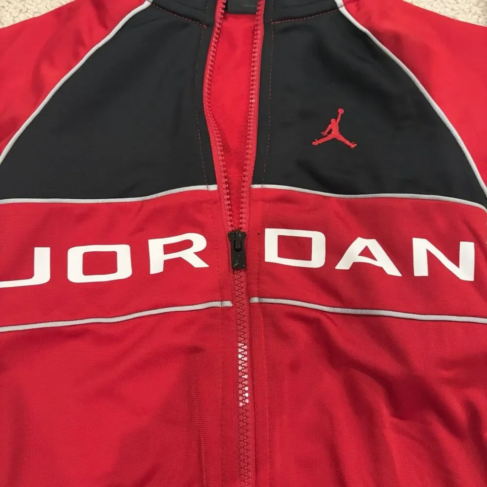 NWT Jordan Wind Breaker Piping Set Full Zip Long Sleeve/Jogger Red Toddler 2T